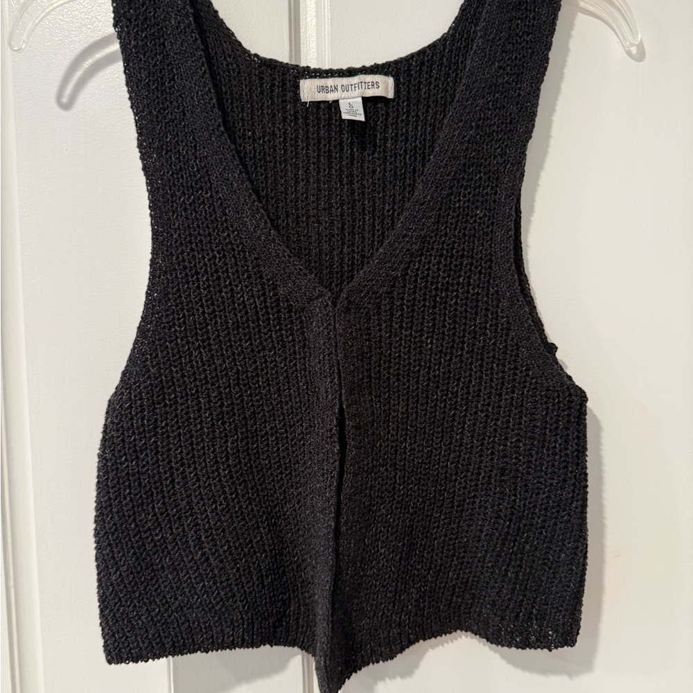 Urban Outfitters Charcoal Black Knit Vest